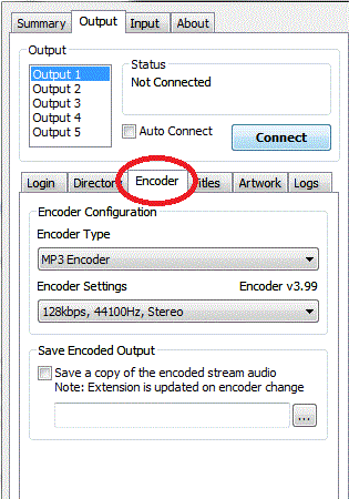 Connect dsp to shoutcast